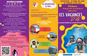 Vacances été 2025 - Châlons-en-Champagne - Plaquette d\'informations